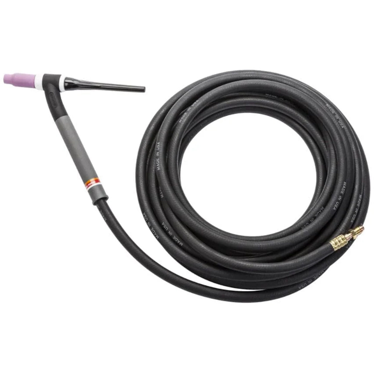 Lincoln 12.5 Ft PTA-17 TIG Torch K1782-1 with black body, gray handle, purple tip, and attached extended hose.