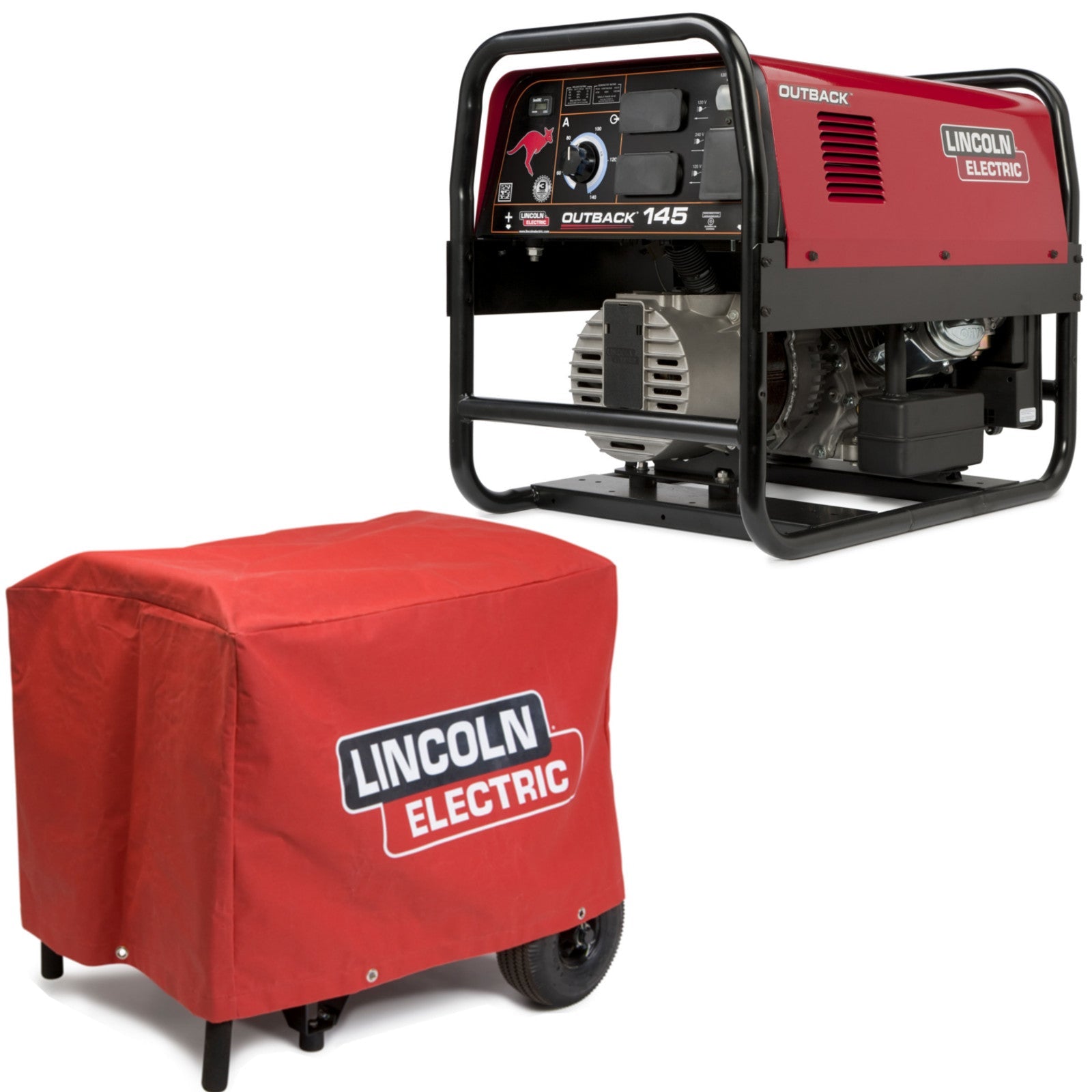 Lincoln Outback 145 Engine Welder Generator w/ Cover (K2707-2 & K2804-1)