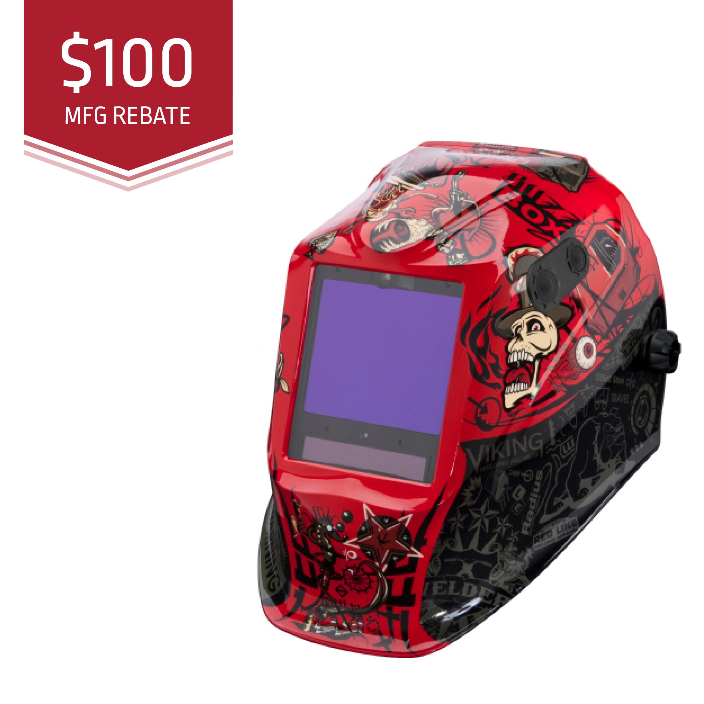 Lincoln Viking 3350 MOJO Welding Helmet w/4C Lens, Auto Dark