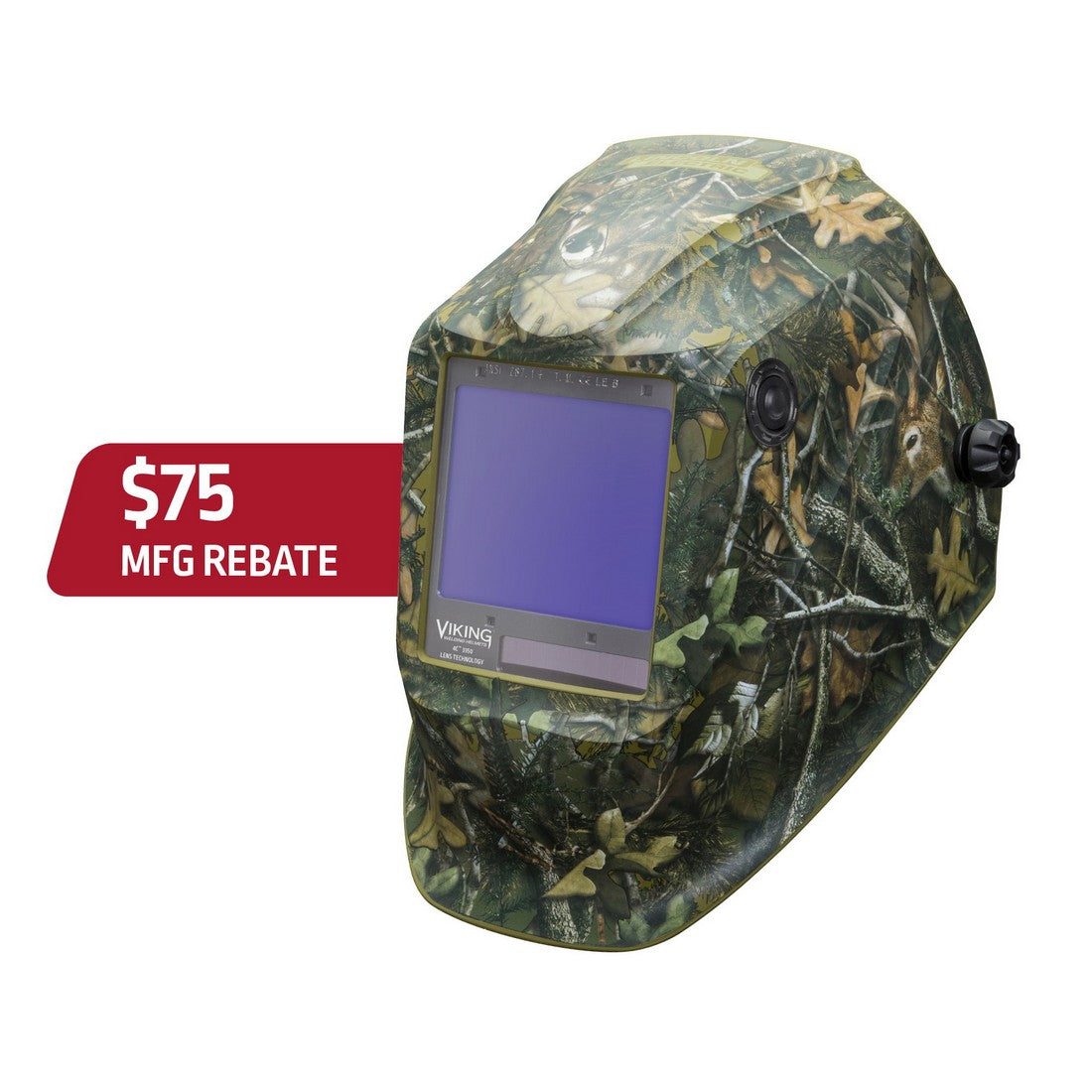 Lincoln Viking 3350 White Tail Camo Welding Helmet for sale (K44124)