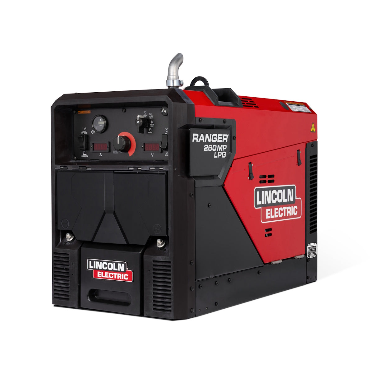 Lincoln Ranger 260MP LPG welder K5939-1, control panel, handles, red/black color scheme.