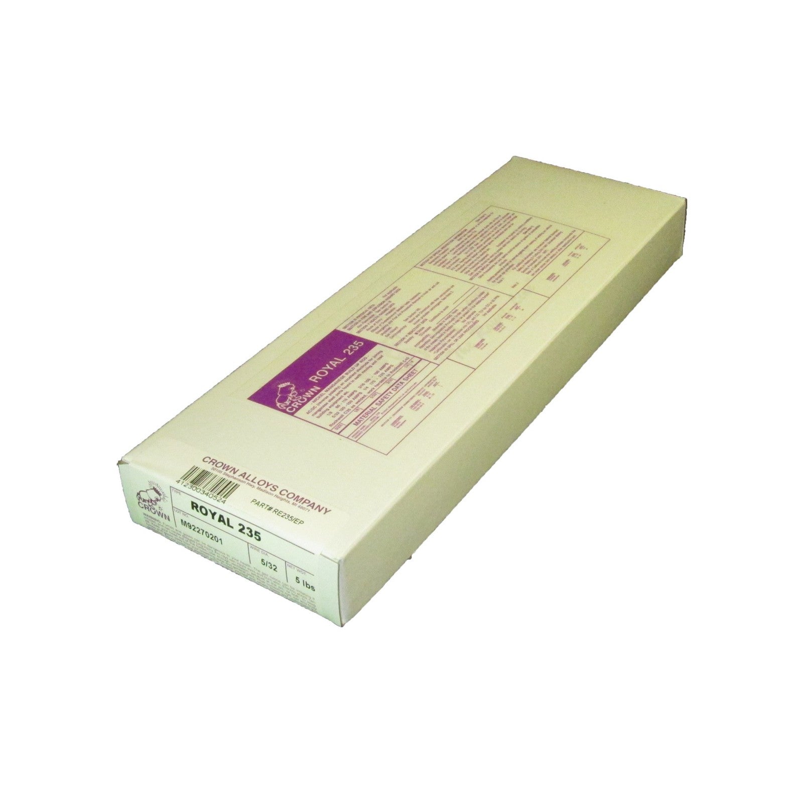 Crown Alloy 5/32 ROYAL 235 Nickel-Manganese ELECTRODE 5 lb BOX (RE235/EP)