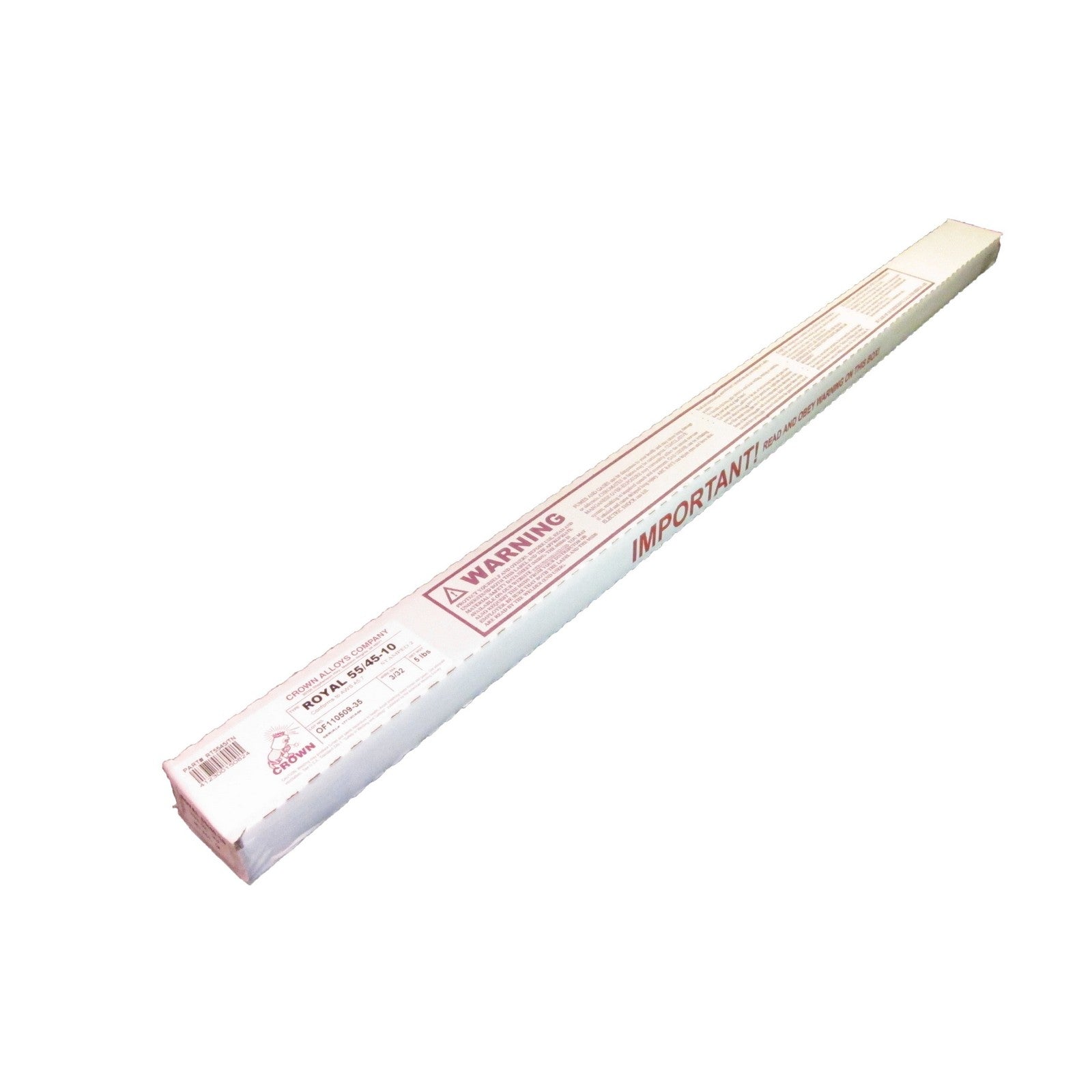 Crown Alloy 3/32 x 36" R 55/45-10 Copper-Nickel for Cast Iron (ER CuNi) TIG 5 lb BOX (RT5545/TN)