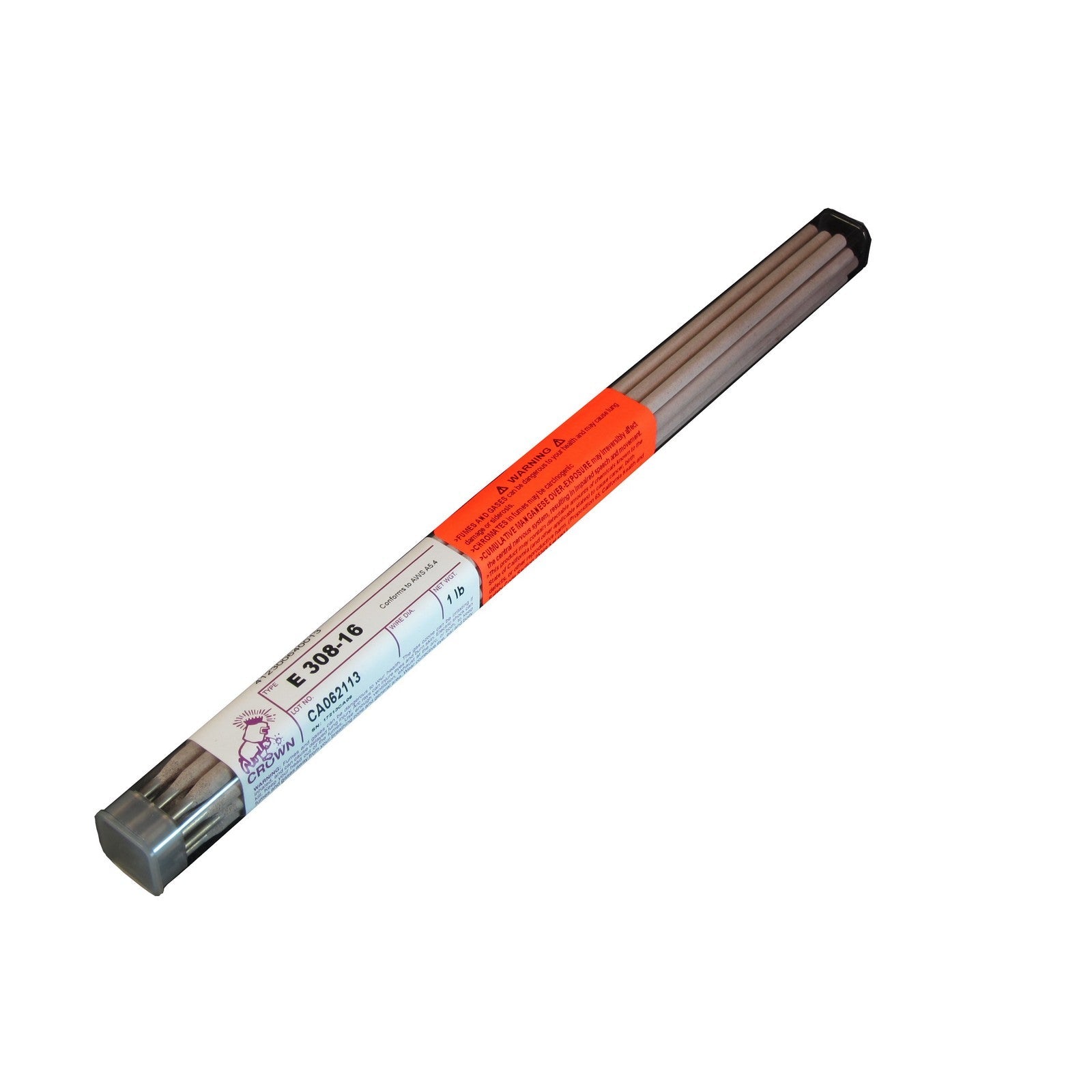 Crown Alloy 3/32 E 308-16 BR.PKG. Stainless Steel ELECTRODE 1 lb TUBE (SE308/EN-BP)