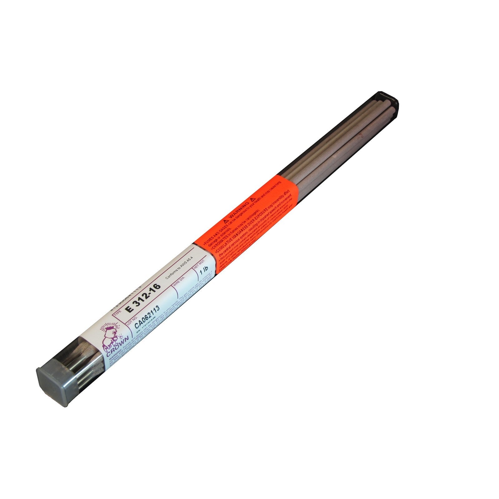 Crown Alloy 1/8 E 312-16 BR.PKG. Stainless Steel ELECTRODE 1 lb TUBE (SE312/EO-BP)