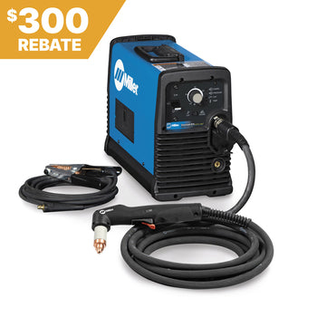 Miller Spectrum 875 Plasma Cutter SKU: 907850 with 20 ft. torch, 300 rebate banner shown in top left corner.
