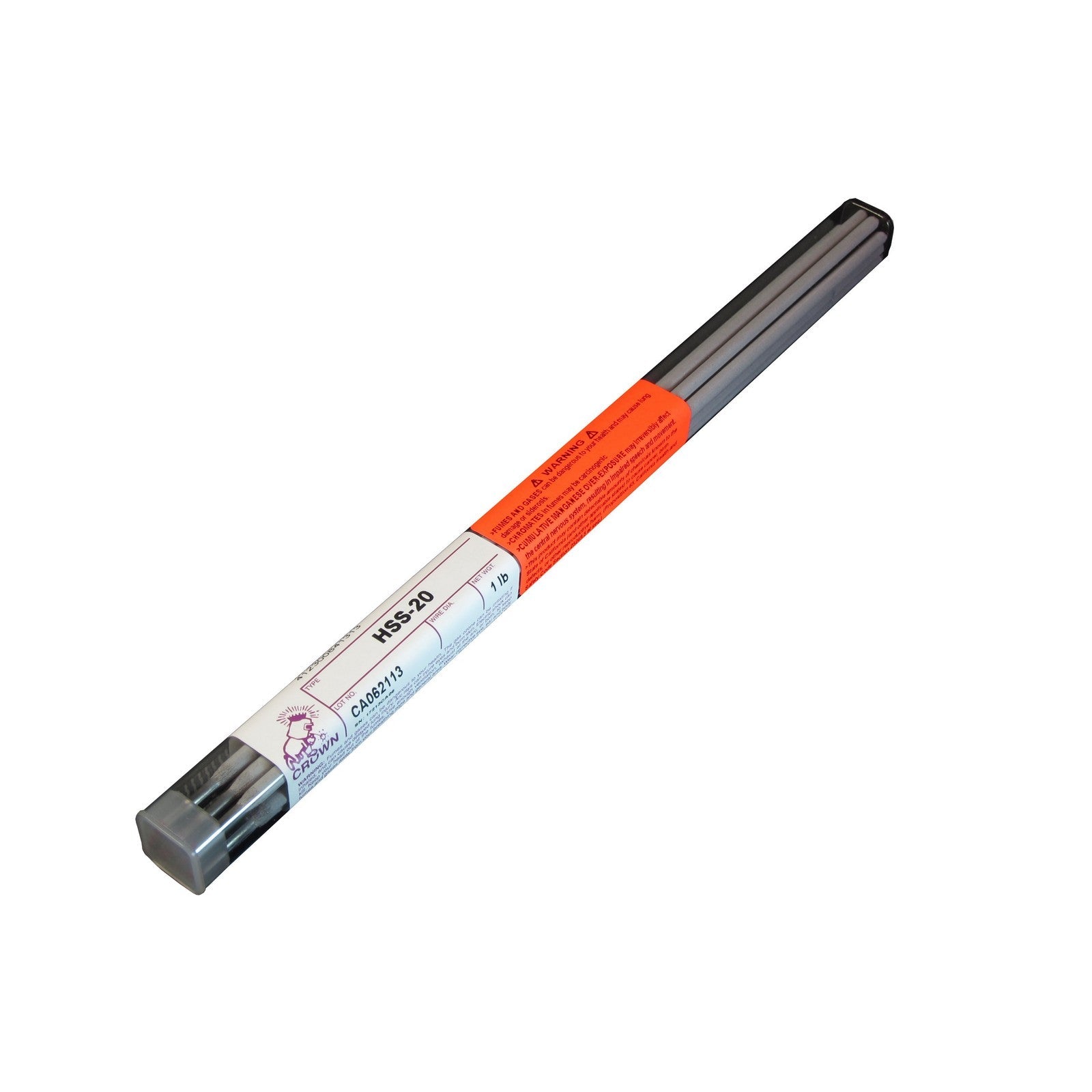 Crown Alloy 1/8 HSS-20 BR.PKG. High Speed (M-1 to M-44) Tool Steel ELECTRODE 1 lb TUBE (TEHSS/EO-BP)