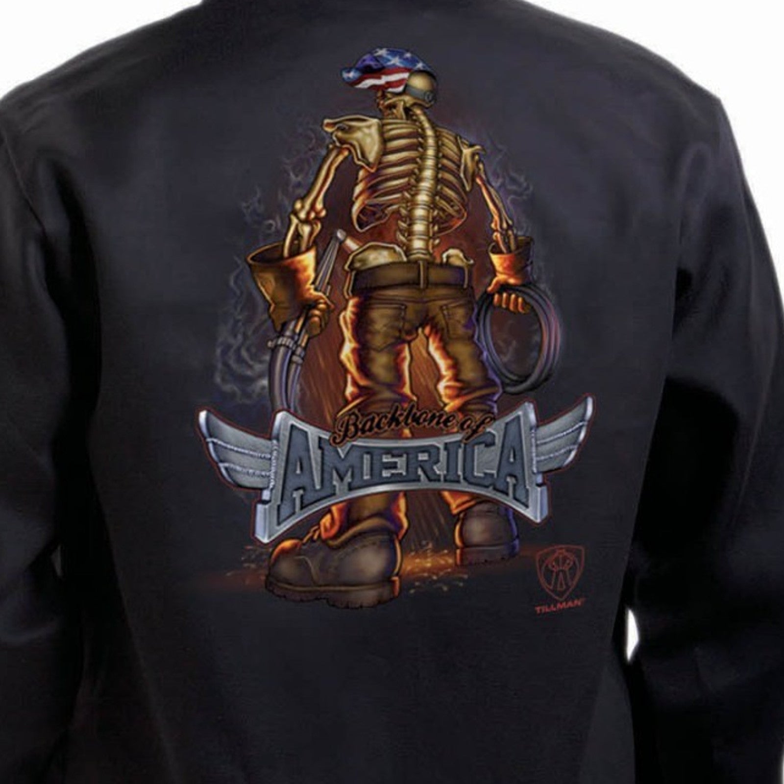 Tillman 9061 Back Bone of America Black Onyx Welding Jacket