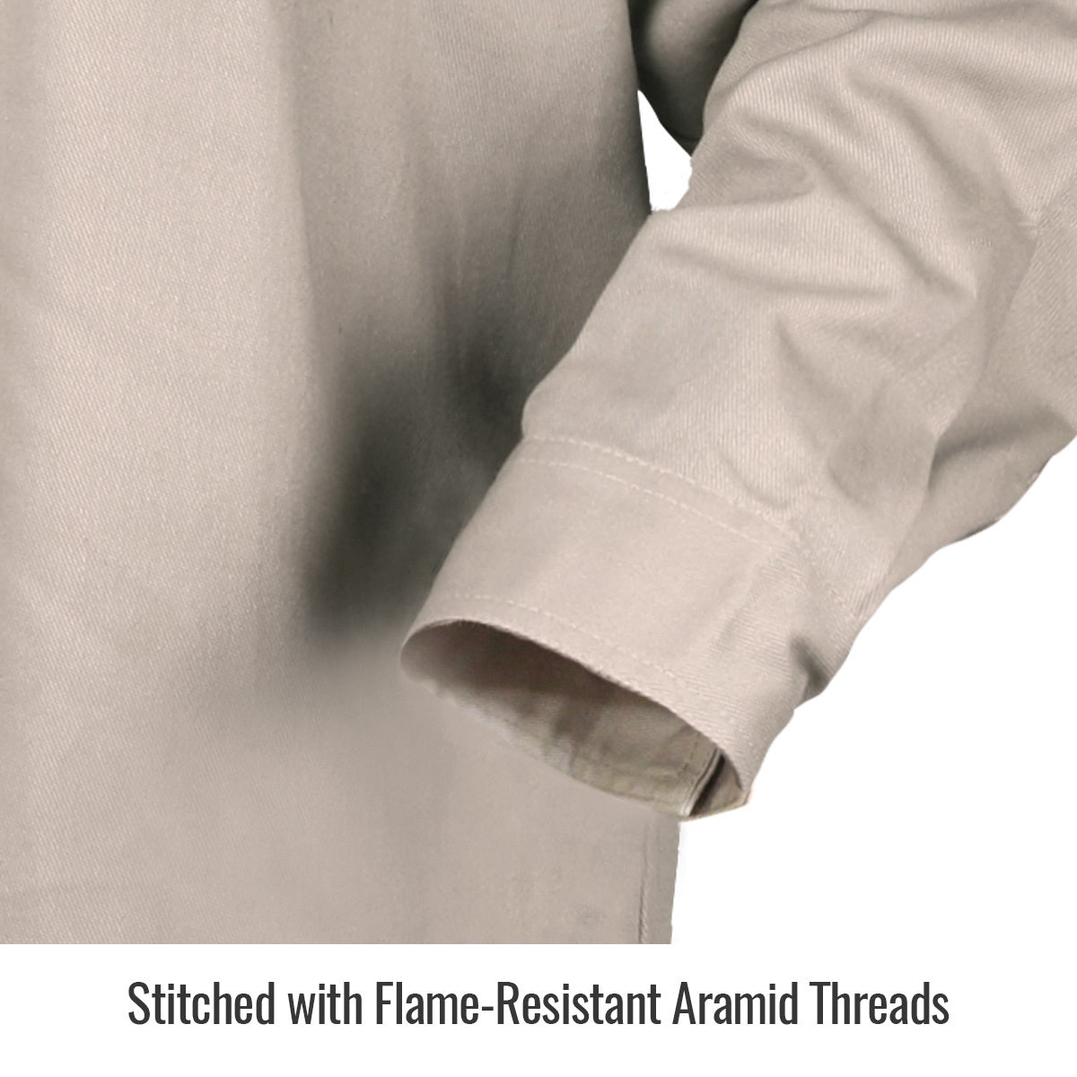 stallion fr stone khaki cotton work shirt