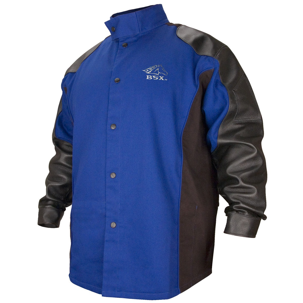 Black Stallion BSX Welding Jacket – 9oz FR Cotton, Tan, Large Size | Flame Resistant & Durable