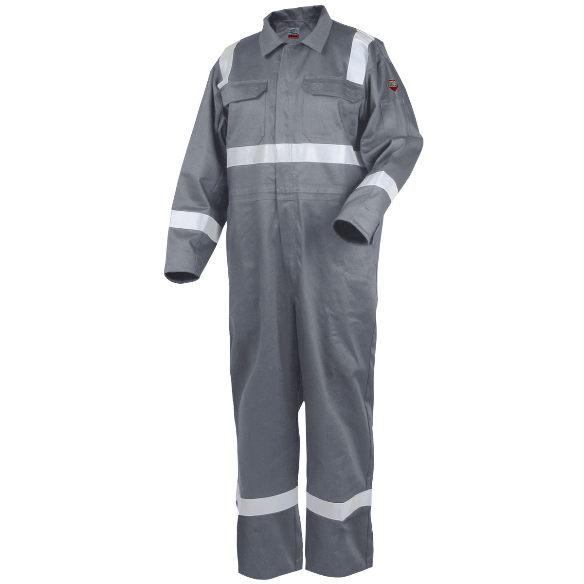 Revco Black Stallion 9oz Deluxe Gray FR Cotton Coveralls w/Reflective Tape (CF2216-GY)