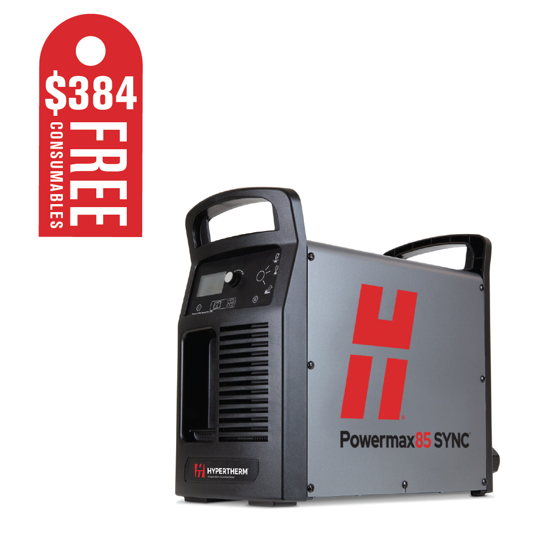 Hypertherm Powermax 85 Sync Plasma Cutter w/25ft 75° and 15° Hand Torch (087187)