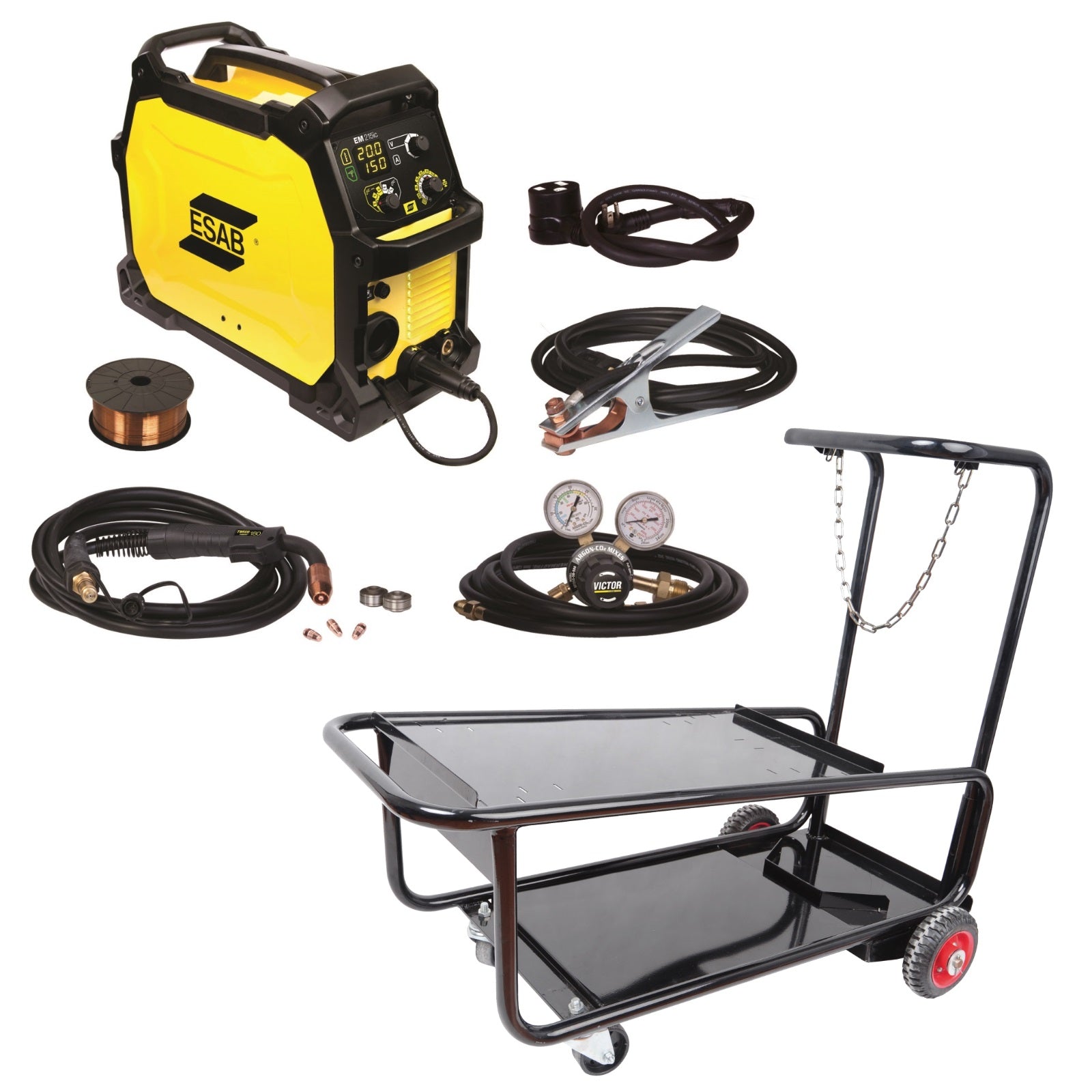 ESAB Rebel EM 215ic MIG Welder with Cart (0558102436)