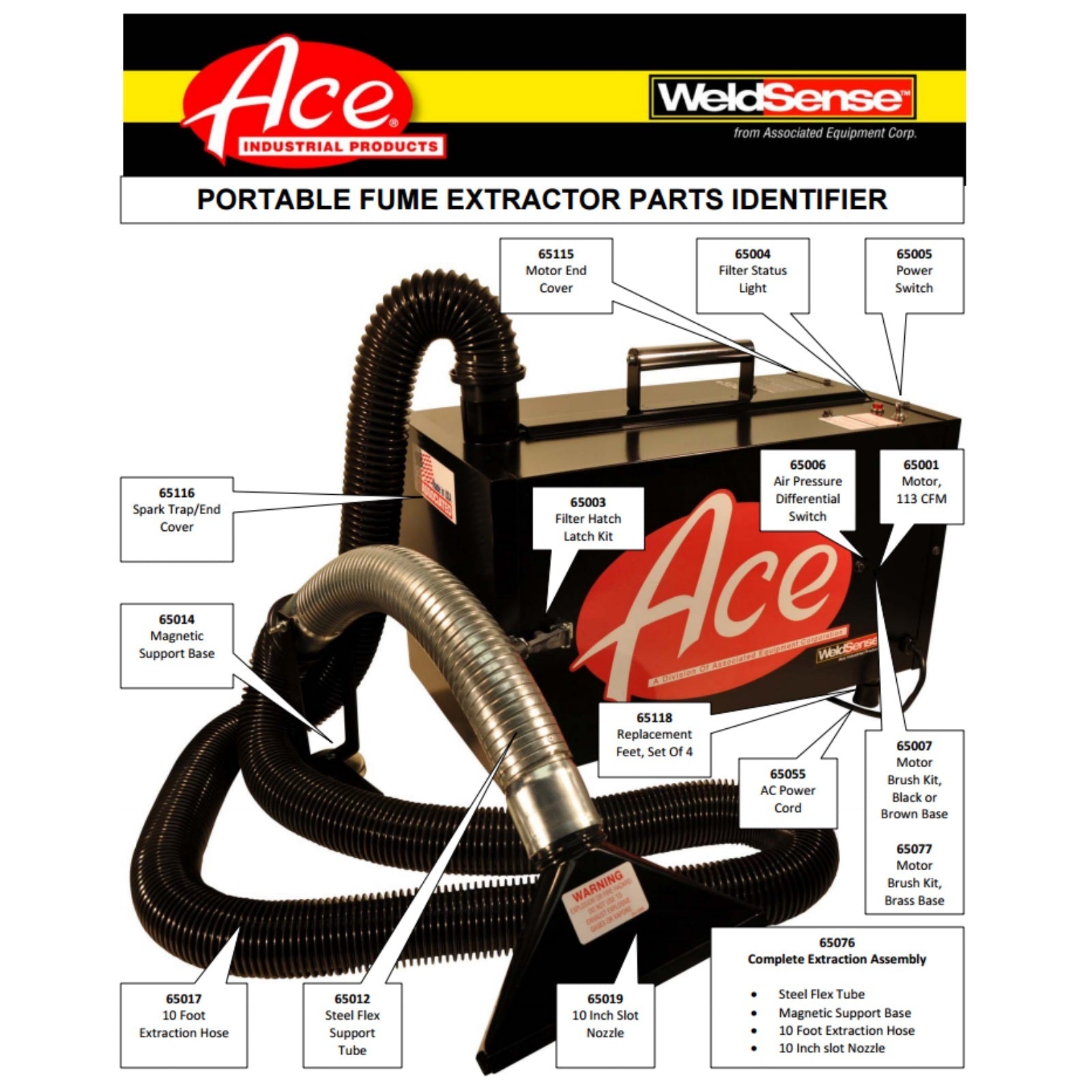 Ace 120V Portable Fume Extractor (73-201-HEPA)