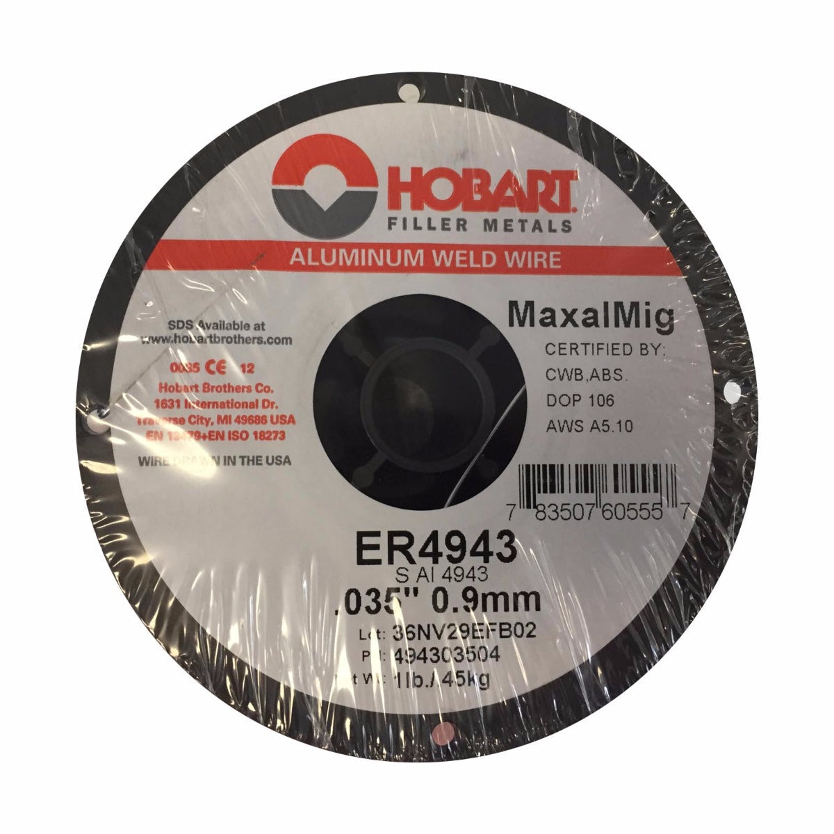 Hobart Maxal 4943 .035 X 1 Lb (4") Spool (494303504)