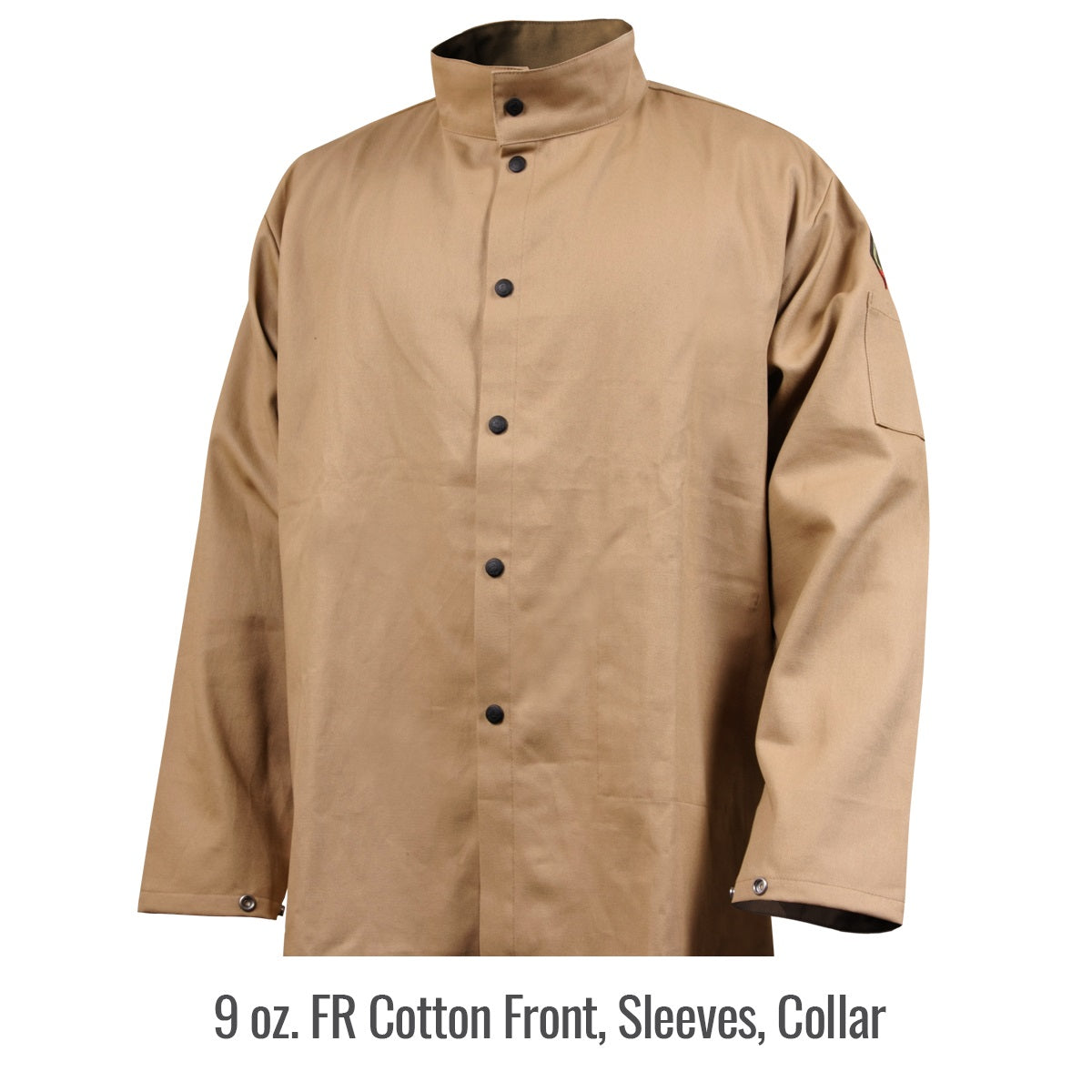 Revco Black Stallion Tan/Gray Stretch-Back FR Cotton Welding Jacket (JF1625-TG)