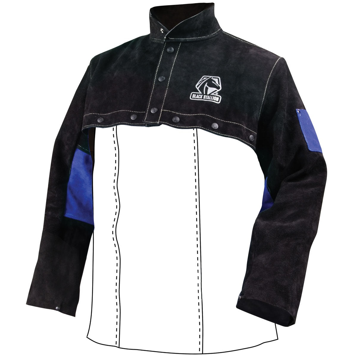 Revco Black Stallion Color Block Leather Cape Sleeves (JL1021-BB)