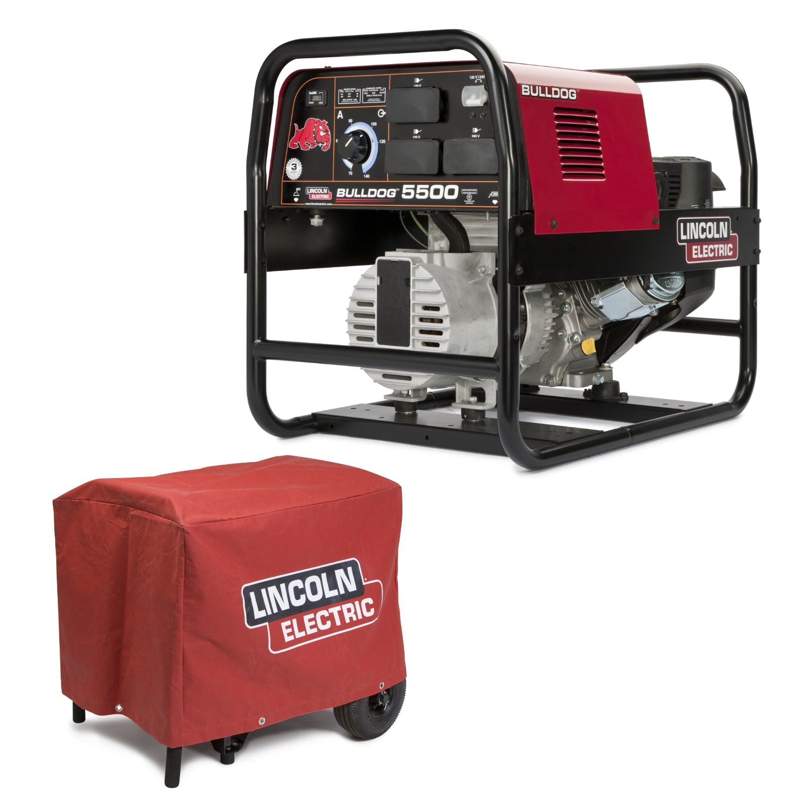 Lincoln Bulldog 5500 Welder Generator w/ Cover (K2708-2 & K2804-1)