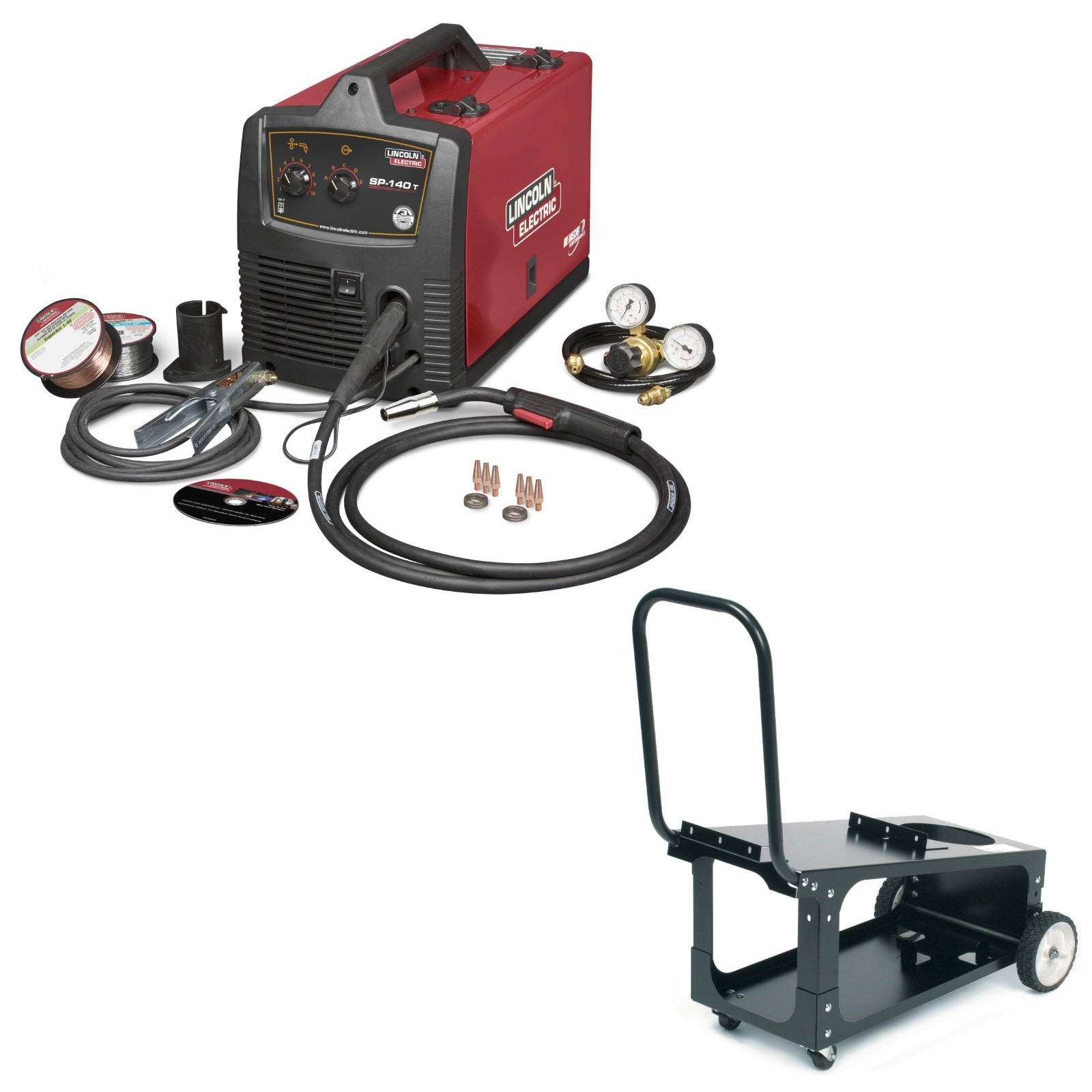 Lincoln SP 140T MIG Welder Package with Cart (K2688-2 & K2275-1)