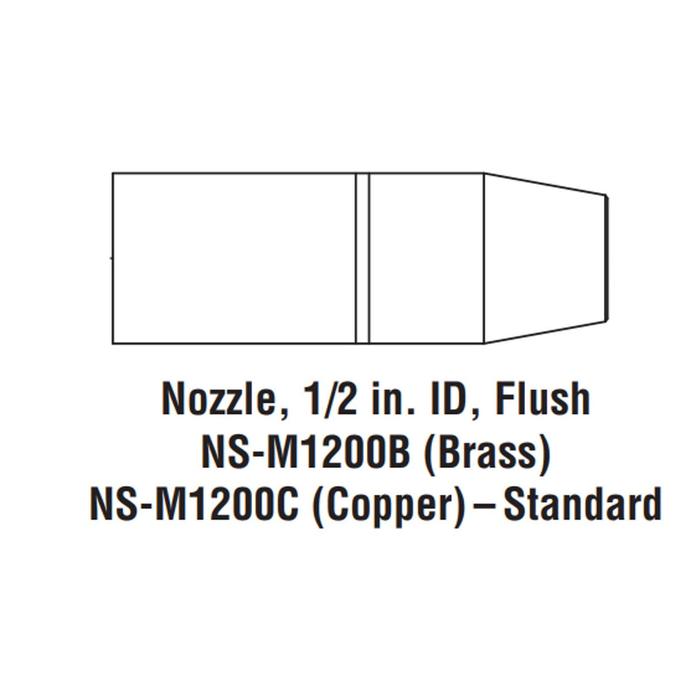 Buse De Soudure Miller AccuLock MDX 100 - Cuivre, 1/2 Pouce, Flush, Pack De 2, NS-M1200C