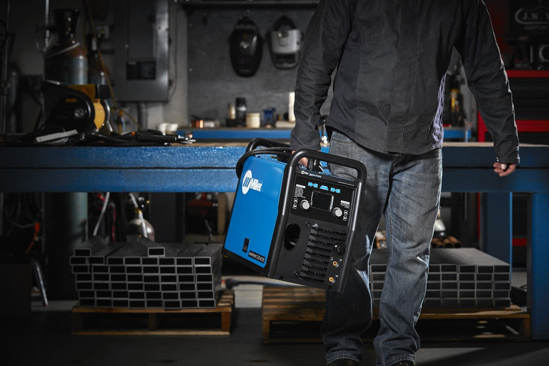 Miller Multimatic 220 AC/DC Multiprocess Welder w/Dual Cylinder Cart ...
