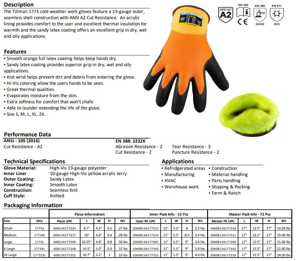 Tillman 1773 Cold Weather Work Glove