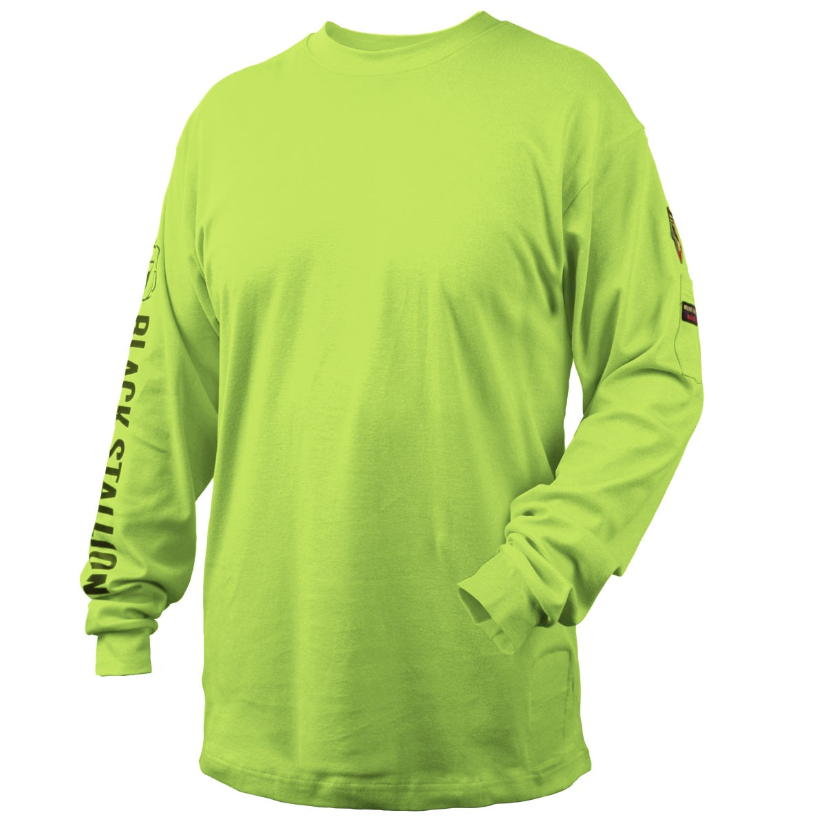 Revco Black Stallion Lime Green 7oz FR Knit Welding Shirt (TF2510-LM)
