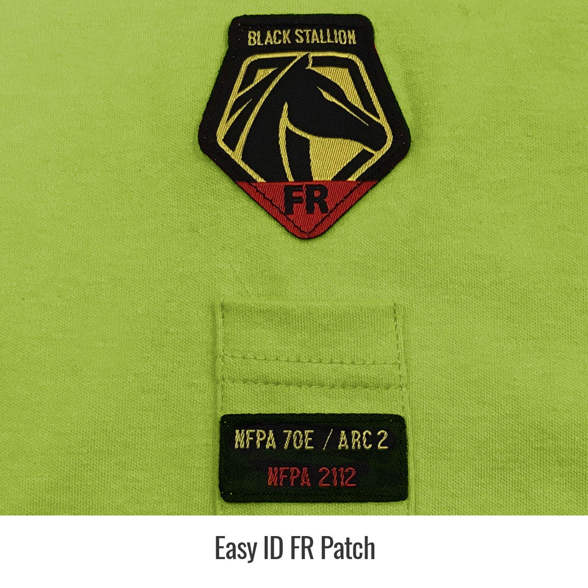 Revco Black Stallion Lime Green 7oz FR Knit Welding Shirt w/Reflective Tape (TF2511-LM)