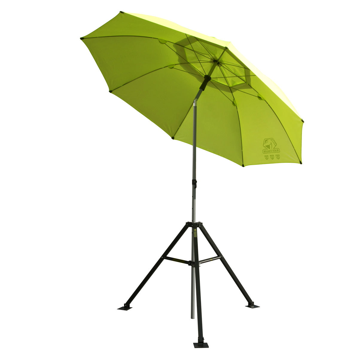 Revco Black Stallion Yellow/Lime FR Industrial Umbrella with Stand (UB250-YEL)