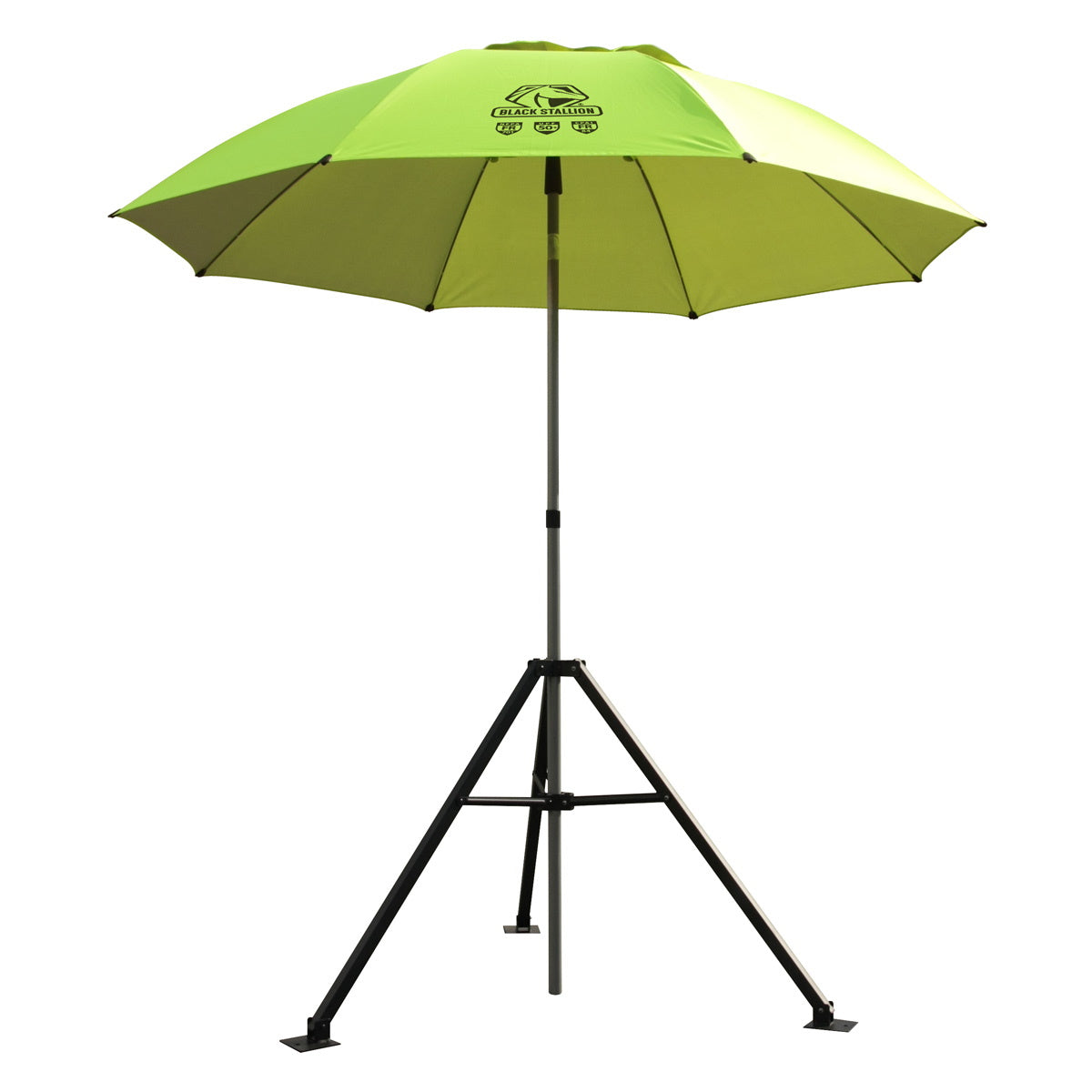 Revco Black Stallion Yellow FR Industrial Umbrella with Stand (UB150)