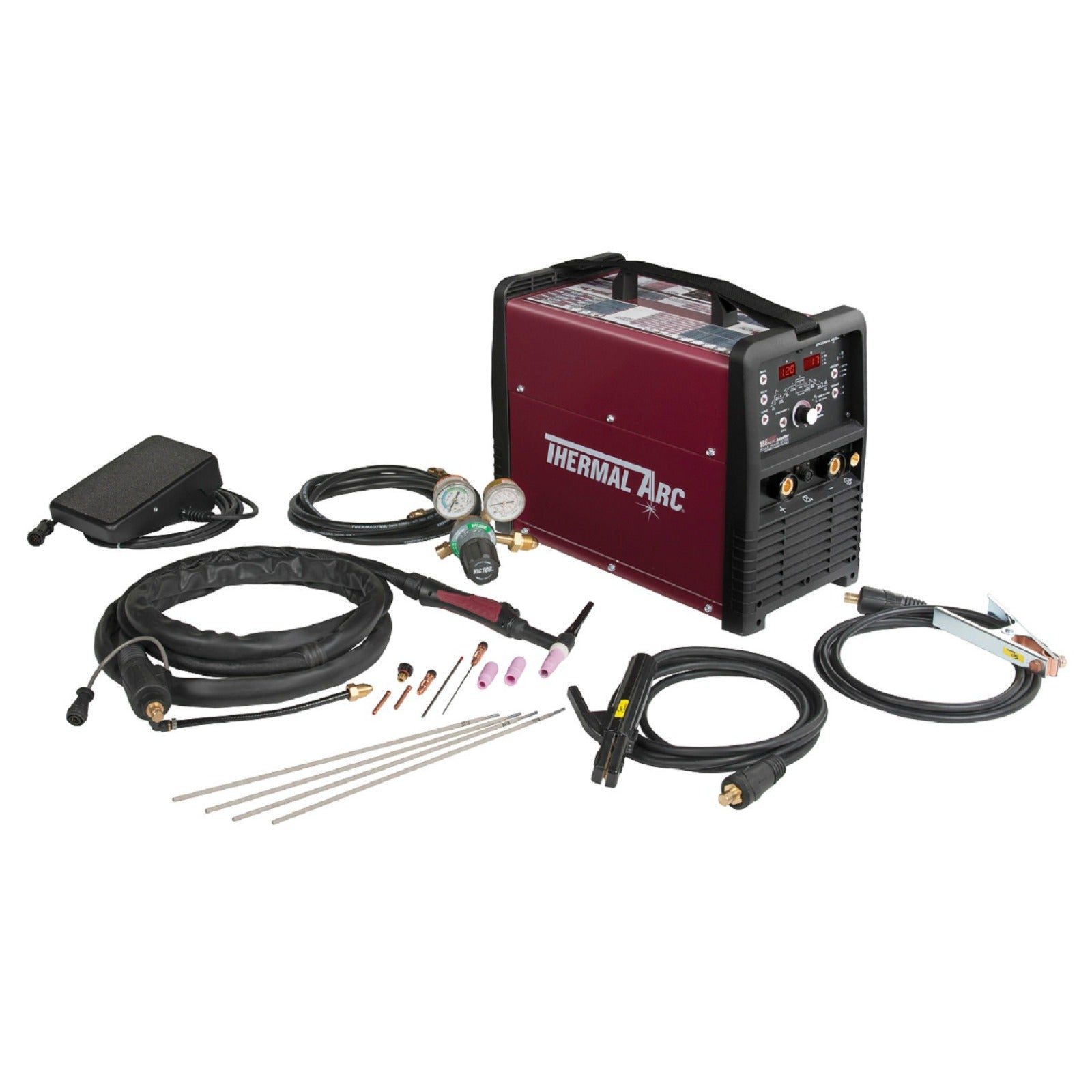 Thermal Arc 186 AC/DC TIG and Stick Welder Package with Foot Control (W1006301 & W4013200)